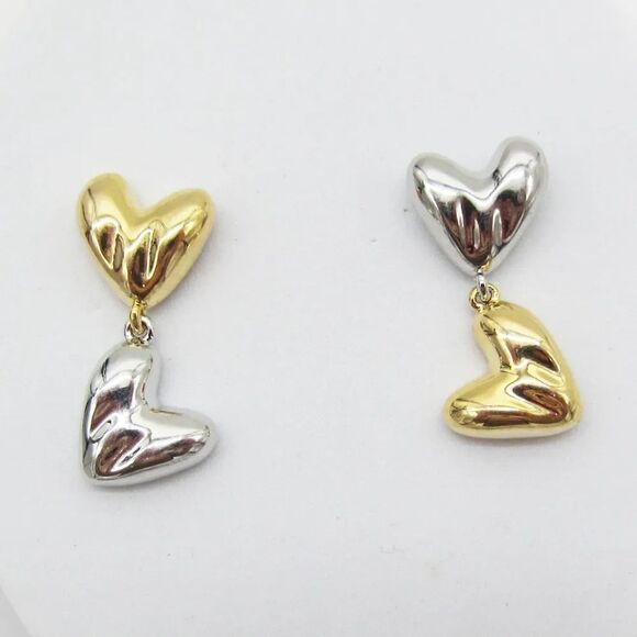 Heart drop earrings N775 - Picture 1 of 4